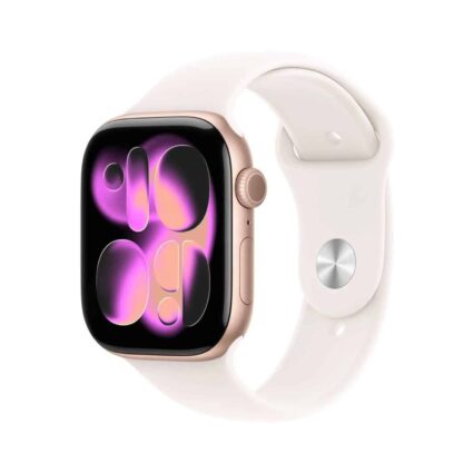Apple Watch Series 11 GPS 42mm — Rose Gold Aluminium Case with Light Blush Sport Band (M/L) TDRA MEU44AF/A — PAPITA Global