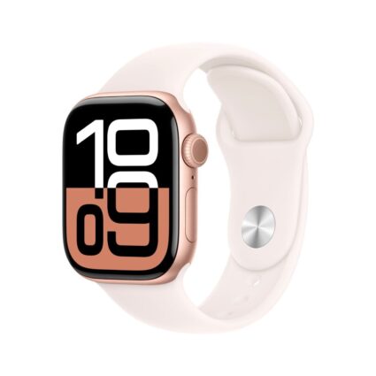 Apple Watch Series 10 GPS 42mm — Rose Gold Aluminium Case with Light Blush Sport Band (S/M) — PAPITA Global
