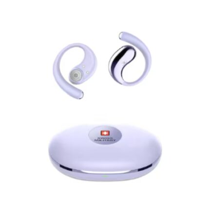 Swiss Military Delta 7 True Wireless Open‑Ear Earbuds — Purple (PAPITA UAE)