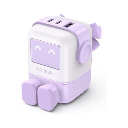 UGREEN UNO 65W 3-Port USB‑C Power Adapter — Purple (PAPITA UAE)