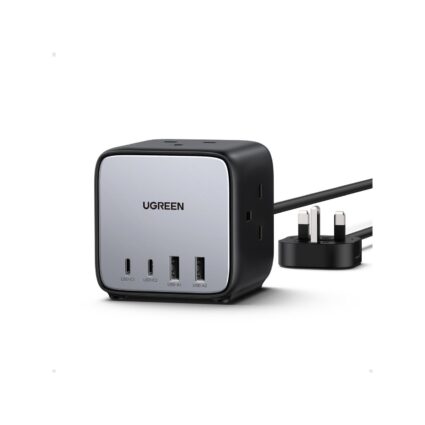 UGREEN Power Strip — 3 AC Outlets, 4 Ports (2x USB-A + 2x USB-C), 65W PD — Black | PAPITA UAE