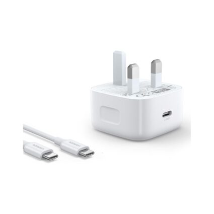 UGreen 20W PD Fast Charger (1× USB‑C) with 1m USB‑C Cable — White | PAPITA UAE