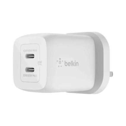 Belkin 65W GaN USB-C PD Wall Charger with PPS — White | PAPITA UAE