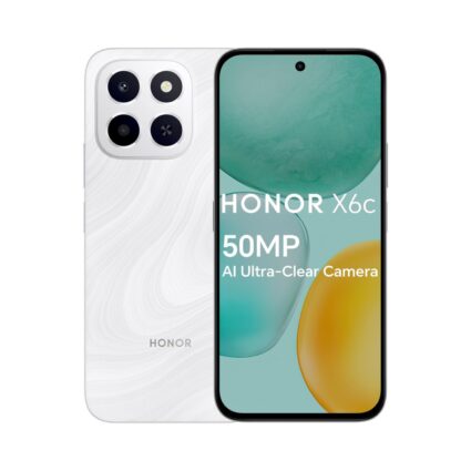 Honor X6c — 6GB RAM, 128GB Storage, Moonlight White (PAPITA UAE)