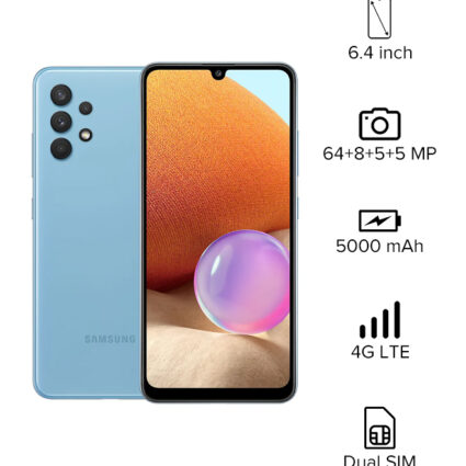 Samsung Galaxy A32 (Awesome Blue) — Dual SIM, 6GB RAM, 128GB, 4G LTE | Merchandise Uganda