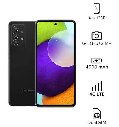 Samsung Galaxy A52 Dual SIM (Awesome Black) — 8GB RAM, 128GB, 4G LTE | Merchandise Uganda