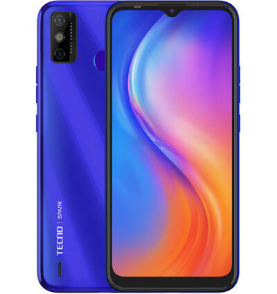 TECNO Spark 6 Go – Aqua Blue, Dual SIM, 3GB RAM, 64GB, 4G LTE | Merchandise Uganda