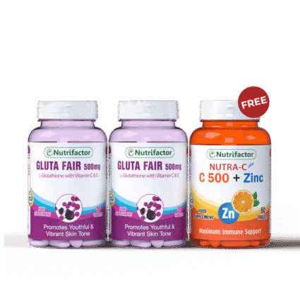 2 Gluta Fair + Free Nutra-C Offer
