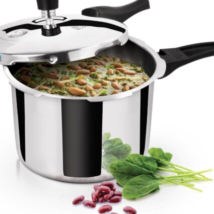 Milton Pro Cook Triply Stainless Steel Pressure Cooker With Outer Lid, 3 litre, Silver | Dishwasher Safe | Food Safe | Induction Safe | Hot Plate Safe | Flame Safe