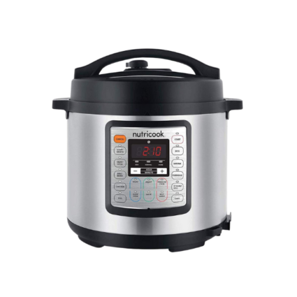 Nutricook NPNC-SPEK6 6L Stainless Steel 9-in-1 Smart Pot Pressure Cooker, 1000W, Silver/Black