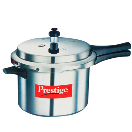Prestige 10003 3L Aluminium Popular Pressure Cooker, Virgin Aluminium, Outer Lid, Precision Valve, Silver