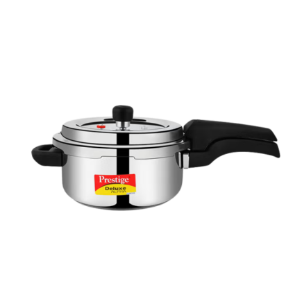 Prestige MPD20248 3L Stainless Steel Svachh DLX Alpha Pressure Cooker, Silver