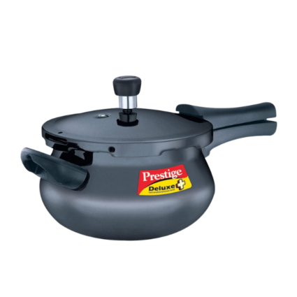 Prestige MPD20143 5L Aluminium Deluxe Plus Hard Anodised Pressure Cooker, Induction Compatible, Black
