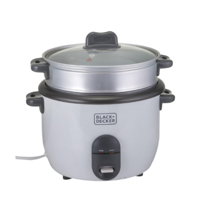 BLACK+DECKER RC1860-B5 Rice Cooker & Steamer, 1.8L, White
