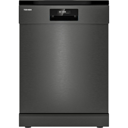 Toshiba DW-15F3ME(BS) Dishwasher, 15 Place, 8 Programs, Black