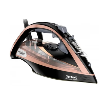 Tefal Ultimate Pure Steam Iron Black Brown Clothes Steamer