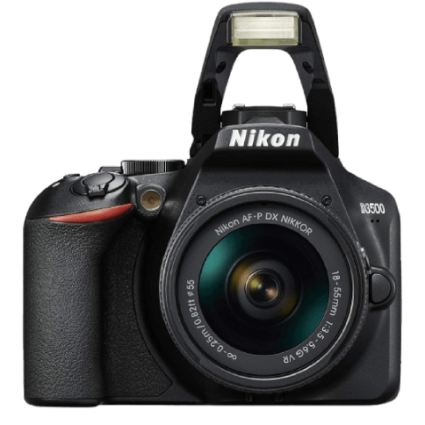 Nikon D3500 DSLR with AF-P DX NIKKOR 18-55mm VR Lens - Black