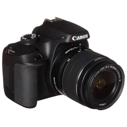 Canon EOS 4000D DSLR Zoom Kit with 18-55mm & 75-300mm Lenses - 18MP, Black