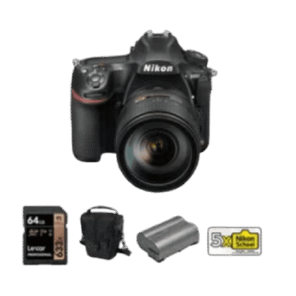 Nikon D850 DSLR with 24-120mm Lens, Battery, Case & 64GB Card - Black