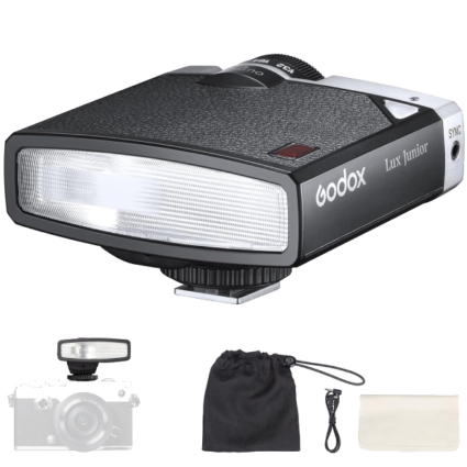 Godox Lux Junior Retro Camera Flash (MLYX00853) — Black
