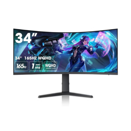 KOORUI 34" Curved Gaming Monitor — 165Hz — Black