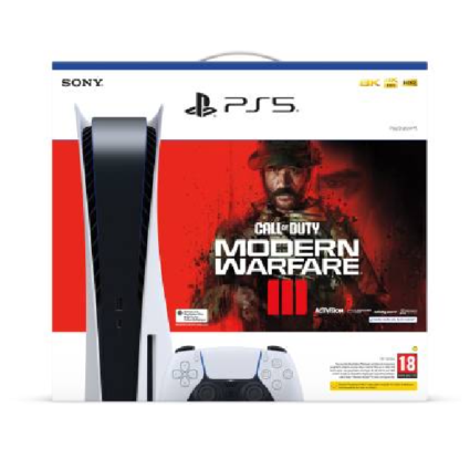 Sony PlayStation 5 Slim Disc Console (CFI-2000) — Call of Duty: Modern Warfare III Bundle, White