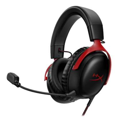 HyperX Cloud III Wired Gaming Headset 727A8AA/727A9AA for PC, PS5, PS4 & Xbox – Black/Red