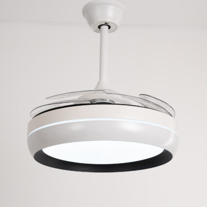 Wiera White Hidden Blades Ceiling Fan – 40 Inch