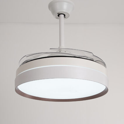 Tayla White Hidden Blades Ceiling Fan – 40 Inch