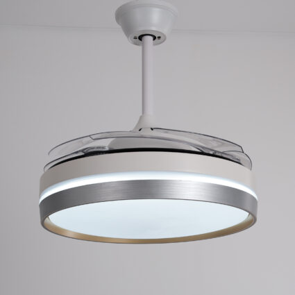 Rimat White Hidden Blades Ceiling Fan – 40 Inch