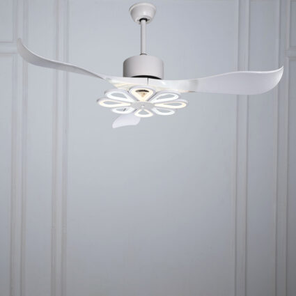 Vironika 62 Inches 8 Lights White Ceiling Fan