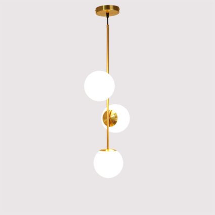 Bulbs 3 Lights Gold Pendant
