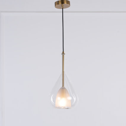 Keza 1 Light White Pendant