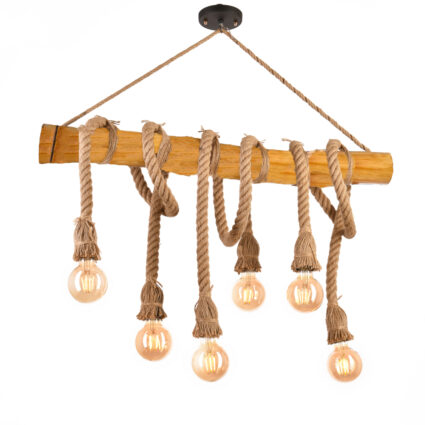 Lishia 6 Lights Brown Pendant