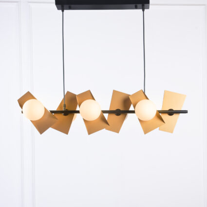 Violina 6 Lights Black & Gold Pendant