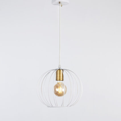 Cadge 1 Light White Pendant