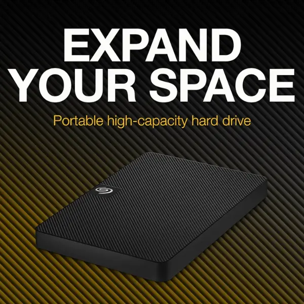 Seagate Expansion 2TB Portable USB 3.0 External Hard Drive — Black (for Backup) - Image 3