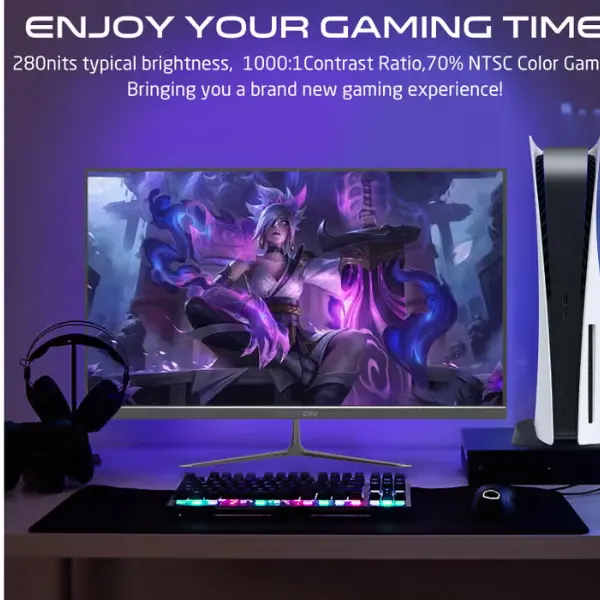 GameOn 22-inch FHD IPS Gaming Monitor — 100Hz, Black - Image 2