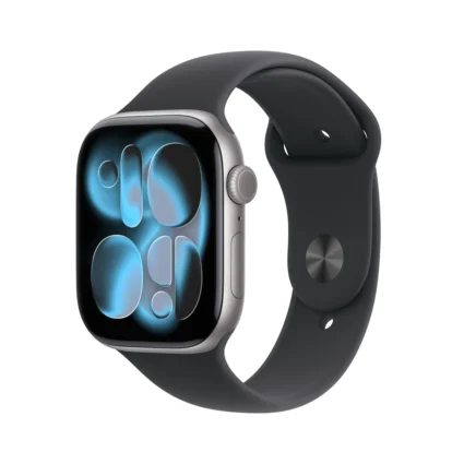 Apple Watch Series 11 GPS 46mm — Space Grey Aluminium Case with Black Sport Band (S/M)