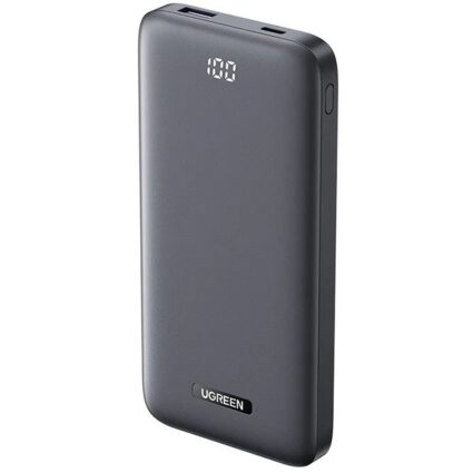UGREEN 10000 Mah Ultra Slim Power Bank 20W PD With Digital Display ATL Battery QC 3.0 Quick Charging, PB198-60689 GREY