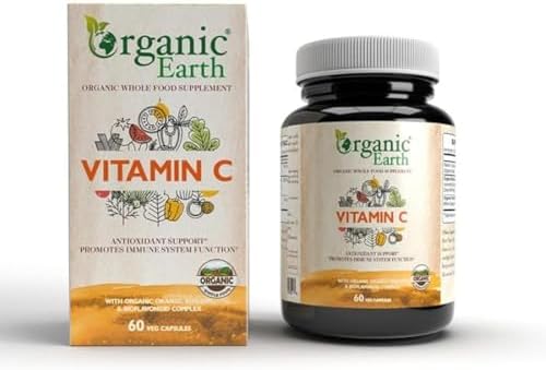 Organic Earth Plant Based Vitamic C I Powerful Antioxidant I Enhance Collagen Production, Aids in Iron absorption I Support Immune System