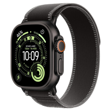Apple Watch Ultra 3 (2025) — 49mm Black Titanium Case with Charcoal Trail Loop