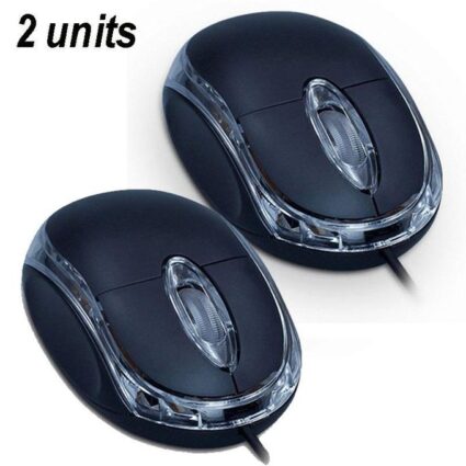 GtyGo 2-Pack USB Wired Optical Mouse — 1000 DPI Precision, Plug & Play